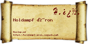 Holdampf Áron névjegykártya